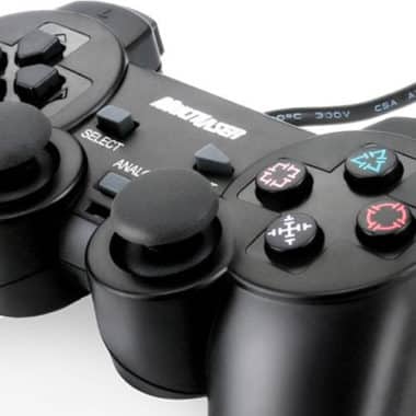 Controle Joystick USB para Computador PC Gamer PS2 e PS3 Dualshock - Preto